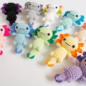 Personalizado Plushie anfibios lagarto Albino <span class=keywords><strong>Ajolote</strong></span> Peluche Axolotl mascota de peluche Crochet Animal Amigurumi bebé suave juguetes muñeca - Product Image 3