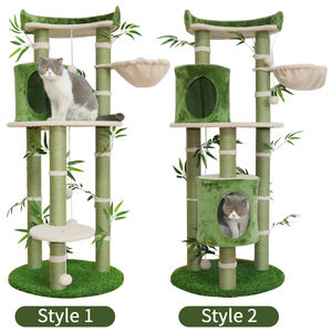 Kualitas tinggi penjualan terlaris kucing bentuk bambu memanjat pohon kucing bermain menggaruk kucing tidur Sisal menggaruk Post - Product Image 2