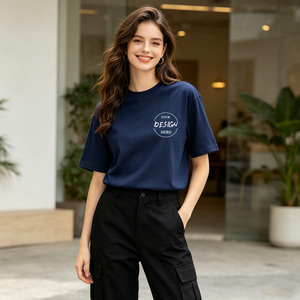 Premium Quality Solid Casual Hip Hop Oversized T Shirt Heavy Weight 100% Cotton T Shirt - Product Image 1