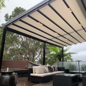 Système de toit rétractable automatique à commande à distance pour balcon de villa de luxe moderne, pergola en aluminium et PVC, auvent anti-pluie pour jardin extérieur - Product Image 1