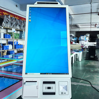 27 Zoll Maßgefertigter Touchscreen-Selbstbedienungs-Kiosk mit Drucker Scanner Kartenleser Kamera für Zahlung Bestellung Check-in