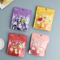 Sachet d'emballage personnalisé pour bonbons gélifiés, sachet de collation japonais pour gelée de fruits avec fermeture éclair pour bonbons pêche, pomme, fraise