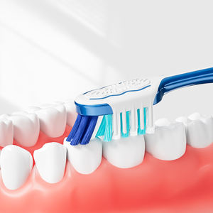 Cepillo de dientes de nailon de cerdas duras de limpieza profunda de alta densidad personalizado de marca Premium del Reino Unido con limpiador de cepillo de lengua con embalaje en blíster - Product Image 6