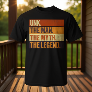 เสื้อยืดคอกลมแขนสั้นพิมพ์ลายสกรีน Unk the Man the Myth the Legend สีดำสไตล์เรโทร ผ้าฝ้าย ยูนิเซ็กส์ - Product Image 3