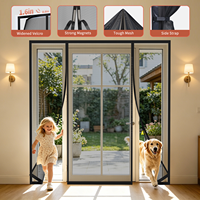 Moustiquaire de porte magnétique à fermeture automatique pour entrée de maison