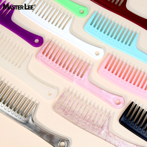 Precio con descuento, gran oferta, peine de pelo de aceite de 7 colores, peine de pelo de diente ancho portátil de plástico para salón de rizos ABS - Product Image 5