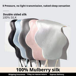 Silk <strong>Eye</strong> <strong>Mask</strong> <strong>Sleep</strong> Specific 100% Mulberry Silk Light Blocking Relieve Fatigue Hook-on Cloud <strong>Eye</strong> Protection - Product Image 2