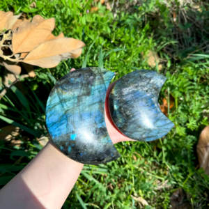 Luna de Labradorita, Cristal Natural Pulido, Tallado de Luna, Adorno para el Hogar, Decoración de Feng Shui, Regalo Artesanal, Venta al por Mayor - Product Image 6