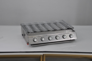 Barbecue à gaz commercial de qualité supérieure pour l'extérieur, fumoir durable en acier inoxydable, machine à barbecue pour la restauration, les jardins et les fêtes - Product Image 6