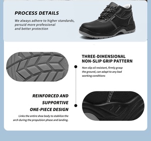 Chaussures de sécurité industrielle avec bout en acier anti-crevaison et étanchéité à l'huile Bottes de protection imperméables pour hommes pour l'industrie de la construction - Product Image 5