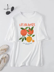 Camiseta de manga corta holgada para mujer, de alta calidad, cómoda, a la moda y con estilo, muy vendida. - Product Image 6