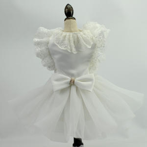 เดรสเจ้าหญิงสำหรับสุนัขสำหรับฤดูร้อนและฤดูหนาวชุดเดรสเจ้าหญิงผูกโบว์สุดหรูสำหรับสัตว์เลี้ยง Dacron - Product Image 4