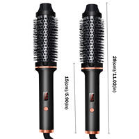 Brosse thermique Brosse thermique à ions négatifs avec tourmaline céramique Brosse ronde chauffante de 1.5 pouces pour un look éclaté en or rose