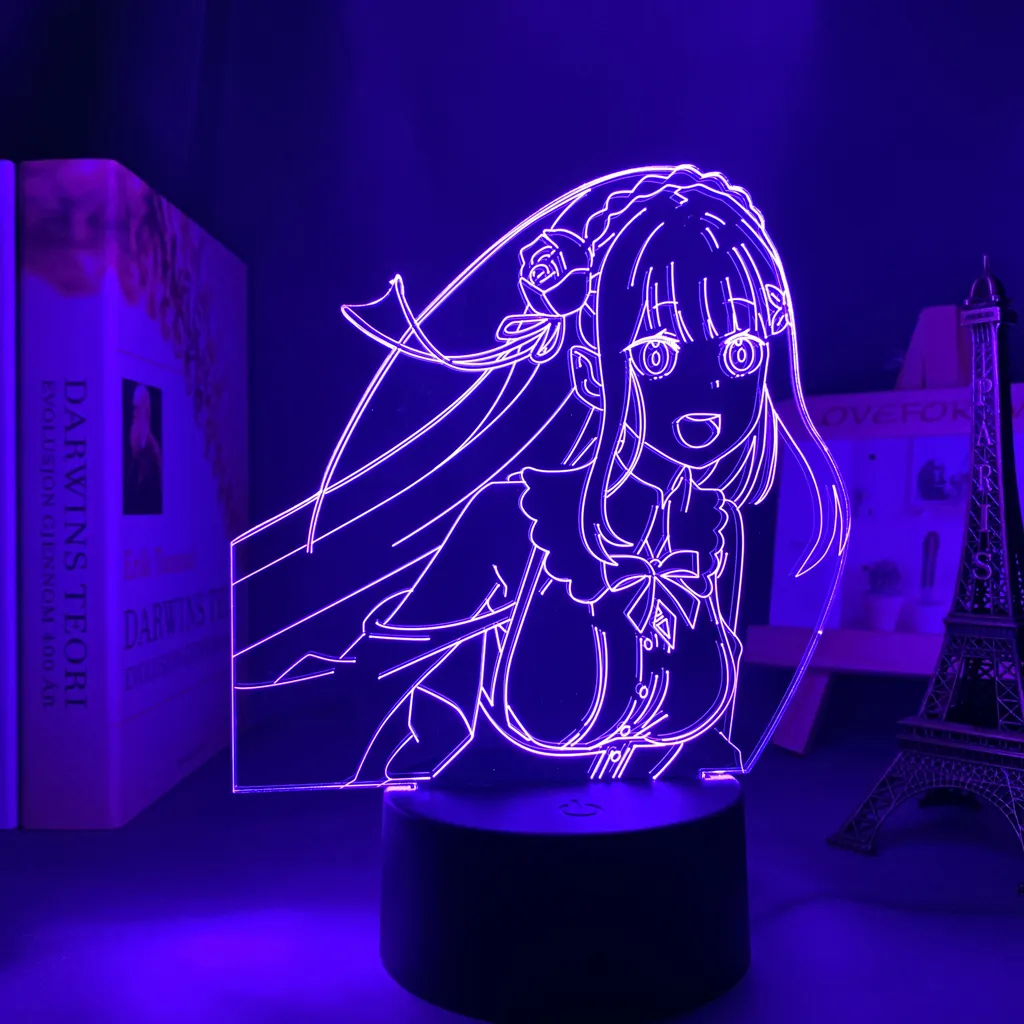 TW-2359 Berührungs sensor 7 Farbe Licht 3d Led Lampe Anime Re Zero Start Leben in einer anderen Welt Nachtlicht Raum dekor Geburtstags geschenk