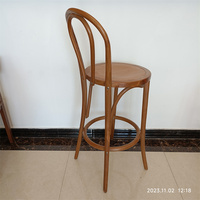 Chaises de café modernes vintage empilables en bois courbé Thonet Tabouret haut Chaise de bar pour événement Banquet