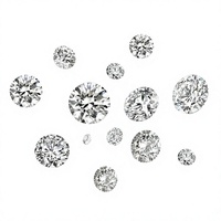 Crafans 50 pièces de zircone cubique synthétique de laboratoire, taille brillant, transparente, à facettes, pour embellissement, en vrac, 5 tailles, pour DIY ongles