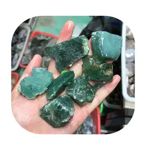 New arrivals rare crystals raw healing stones natural green rough Chrysoprase stone for sale