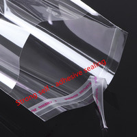 Sac d'emballage Transparent Opp avec Logo imprimé personnalisé, sacs en plastique pet pour vêtements, 50 unités