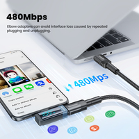 Toocki recién llegado PD 100W 480Mbps transmisión de datos codo pantalla digital OTG adpater USB C A Adaptador tipo C