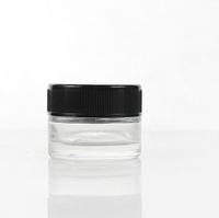 DIETARY Safe Cr Concentré Bouteille Petit Baume 5g 3g 7g 9g Crème Cire Verre Rond Carré Bocal en Verre avec Bouchon de Presse Noir