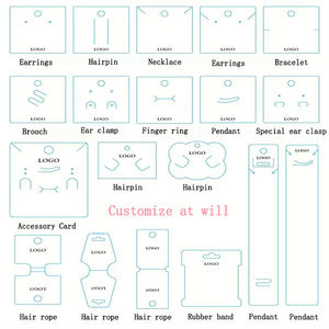 Toptan kağıt kolye takı küpe kart özel Logo kişiselleştirilmiş takı paketi ekran kağıt kartları ile özel Logo - Product Image 1