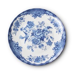 Decorador personalizado para el hogar cargador platos juegos de vajilla plato minimalista patrón cerámica lujo Vintage flor azul - Product Image 4