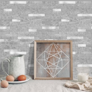 Carrelage mural imperméable pour douche Carrelage de mosaïque auto-adhésif en <span class=keywords><strong>pierre</strong></span> en aluminium et métal et <span class=keywords><strong>PVC</strong></span> sur dosseret de cuisine - Product Image 4