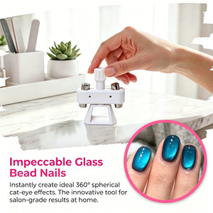 Aimant à ongles œil de chat rotatif automatique, outil magnétique puissant pour nail art UV, pour la conception de manucure au vernis gel - Product Image 4