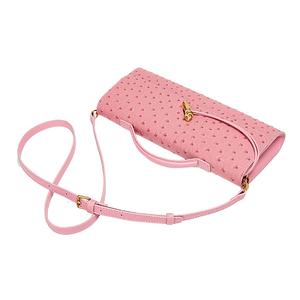 Pochette pour femme en similicuir grain d'autruche, élégante et polyvalente, avec rabat, pour soirée, rendez-vous, bureau et voyage - Product Image 4