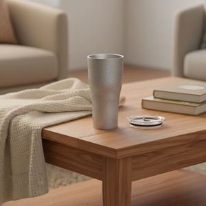 Vaso Térmico SHENYU 3K de Fieltro de Carbono Plateado con Tejido Twill de 5mm de Grosor, Ligero y Aislado, Resistente al Calor hasta 200°C, para Cerveza y Uso Diario - Product Image 2