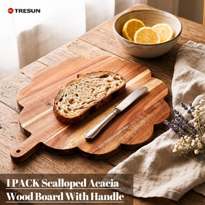 Tablas de Madera de Acacia, Tabla de Cortar de Madera para Pan, Carne, Frutas, Queso, Tabla de Carnicero - Product Image 4