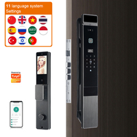 Cerradura de Puerta Inteligente con Reconocimiento Facial 3D Totalmente Automática de Calidad Superior, Cerradura de Puerta Inteligente con Huella Dactilar y Wifi Tuya con Cámara