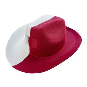 Sombrero Vaquero con Bandera Nacional para Eventos Deportivos - Sombrero de Fieltro Occidental con Ala Curva Personalizada, Sombrero para Animar en Eventos, para Hombres y Mujeres, Decoración para Fiestas - Product Image 6