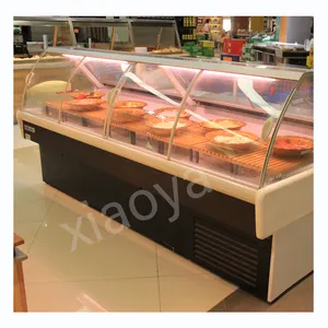 Koelkast Vriezer Display Vers Vlees Serveren Open Chiller Voor Slagerij Supermarkt Deli Cold Case Koelkast
