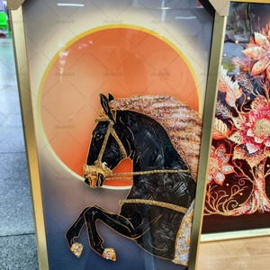 Pinturas Decorativas de Animales en 3D para Sala de Estar, Cuadros de Madera para Porche, Decoración de Pared para el Hogar, Pintura de Caballo en Porcelana de Cristal con LED, Venta al Por Mayor Personalizada - Product Image 6