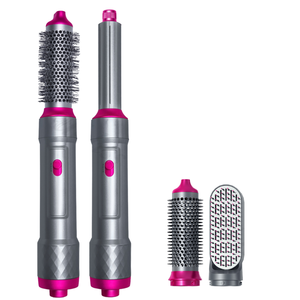 Brosse Sèche-Cheveux Chauffante 5-en-1 à Air Chaud avec Technologie Ionique, Outil de Coiffage à Moteur DC et Diffuseur pour Maison, Hôtel, Camping-Car - Incluant Boucleur et Lisseur - Product Image 4