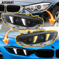 Phare de voiture JUSHUN pour BMW Série 4 F32 13-20, style œil de serpent, phare amélioré, signal dynamique LED, Plug and Play