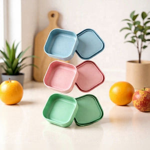 Conteneur en silicone pour vinaigrette à emporter, petit récipient à condiments avec couvercles, ensemble de coupelles à sauce, étanche et réutilisable pour le déjeuner, le travail ou les voyages - Product Image 4