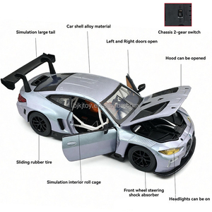Modèle de voiture en métal moulé sous pression CCA 1:24 BMW M4 avec portes ouvrantes, fonction de recul et lumières, jouet de collection - Product Image 3