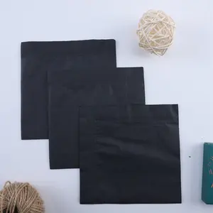 300 Count Black Beverage Napkins Disposable 3-Ply For Cocktail