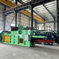 Presse à balles horizontale automatique pour le recyclage du papier usagé Hongzhi T100, système hydraulique motorisé, acier au carbone