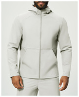 Veste d'hiver pour homme, doublée de polaire, imperméable, à capuche, en nylon et élasthanne, chaude, unie, personnalisable avec logo, veste de sport