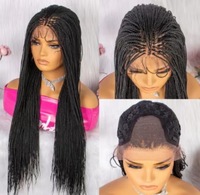 Perruque Lace Front Nouvelle Conception Jennifer, Cheveux Humains Brésiliens, Coupe Pixie Bob, Extensions Tressées pour Femmes Noires