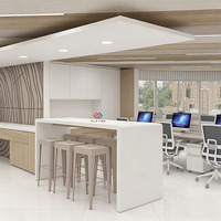 Comptoir de bar commercial incurvé en résine translucide LED illuminée sur mesure, comptoir de bar en acrylique à surface solide LED