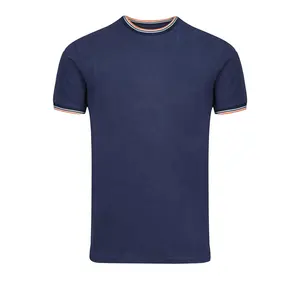 T-shirt Ringer alla moda per uomo prodotti di alta qualità OEM produttore di alta qualità Pima Heavy Cotton Tee Logo personalizzato