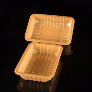 Barquette en plastique PP de qualité alimentaire, jetable, personnalisée, dorée, pour supermarché, pour œufs, fruits, viande, légumes, poisson, plats - Product Image 2