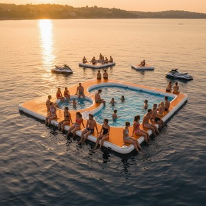 Luxuriöser Aufblasbarer Schwimmender Ozeanpool mit Anti-Quallen-Netz Multifunktionales Yacht-Wasserfreizeit-Schwimmdock - Product Image 4