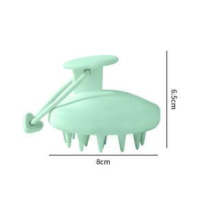 Peigne de traitement des pellicules, brosse de lavage des cheveux sous la douche, brosse exfoliante du cuir chevelu, brosse de <span class=keywords><strong>massage</strong></span> du cuir chevelu en silicone, brosse à shampooing avec corde de suspension - Product Image 6