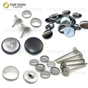 Yanyang usine vente #36 bouton recouvert de tissu auto boutons de canapé en aluminium pour la tapisserie d'ameublement de meubles