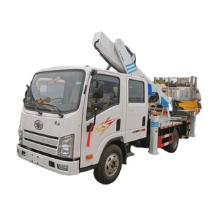 Camión con Plataforma de Trabajo Aérea Hidráulica de Doble Cabina FAW 4X2, Camión para Operaciones en Altura de 25 m - Product Image 5